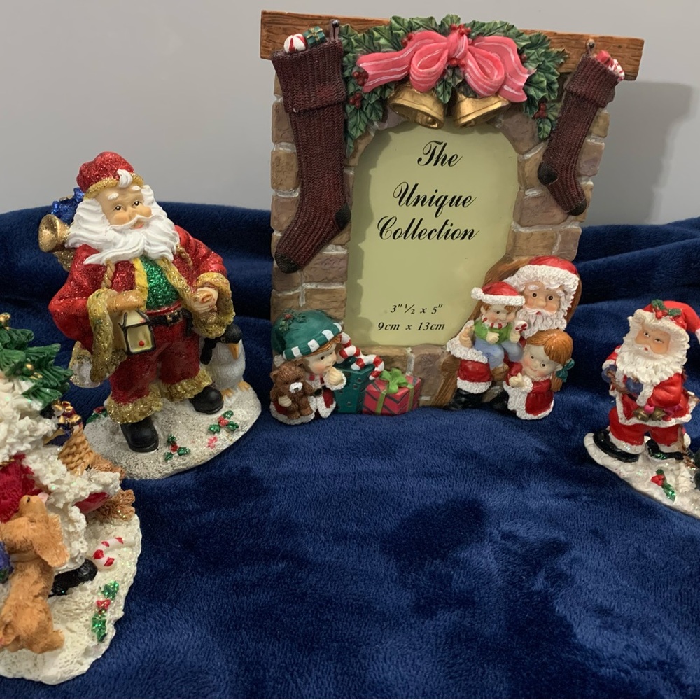 Christmas Santa decor and picture frame